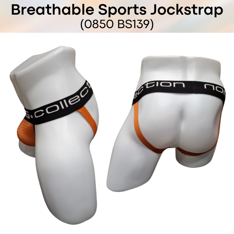 Men's Jockstrap: Nylon Perforated Sports Jockstrap with Spandex Waistband (BS139)