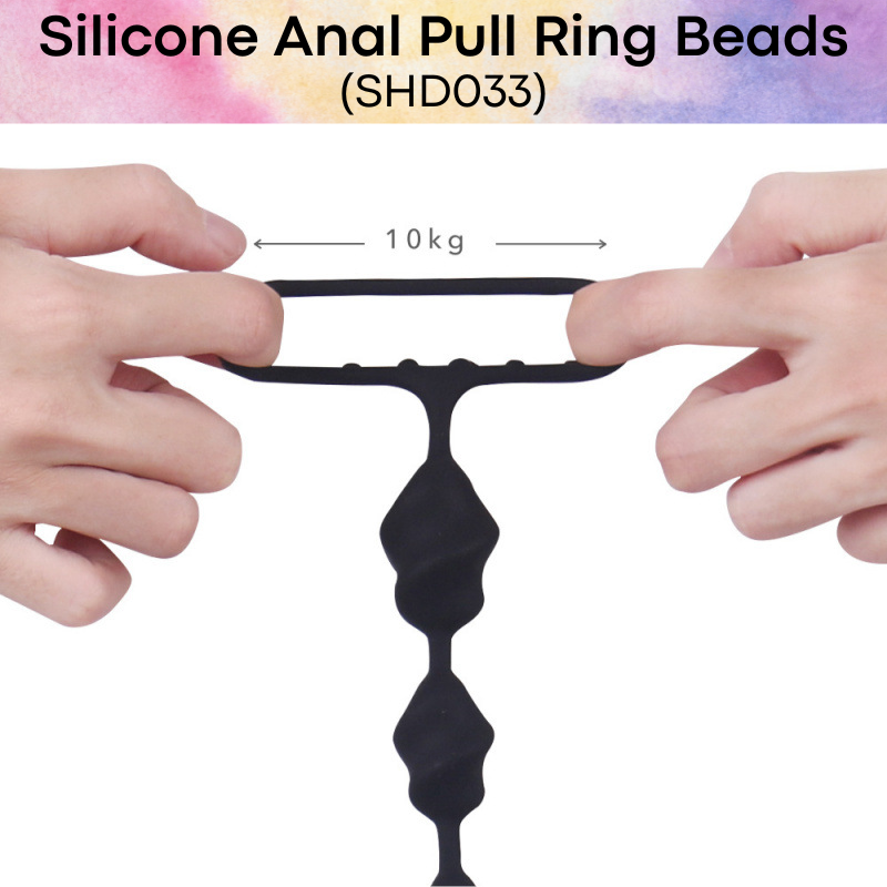 Adult Toy: Silicone Flexible Anal Spiral Bead with Pull Ring (SHD033)