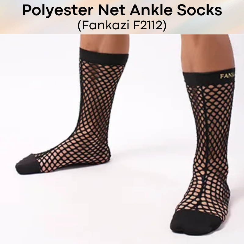 Men's Socks: Polyester Net Ankle Socks (F2112)