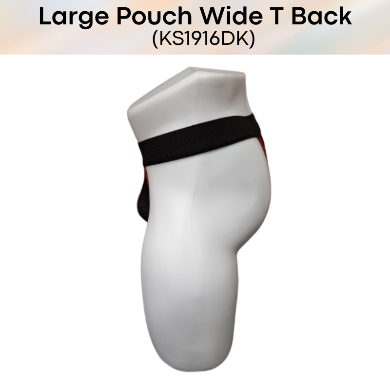 Men's Thong: Polyester Perforated Thong with Large Pouch and Wide Thong Strip (KS1916DK)
