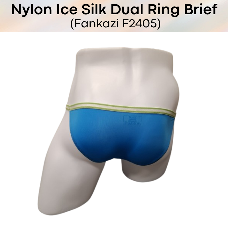 Men's Brief : 2 Ring Accessory Ice Silk Underwear (Fankazi F2405)