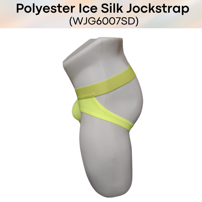 Men's Jockstrap: Polyester Ice Silk Thin Low Waist Jockstrap Underwear (WJG6007SD)