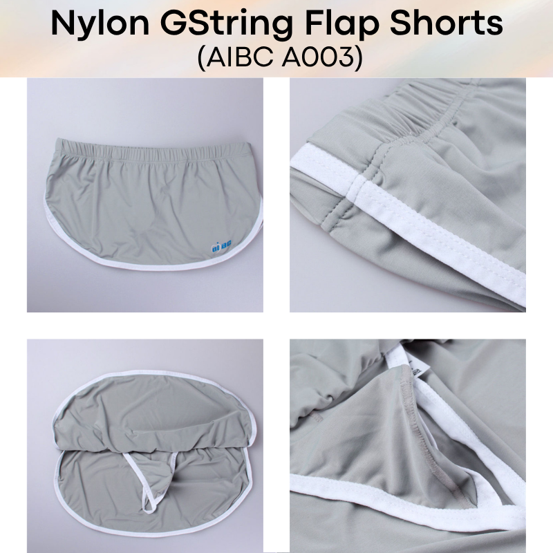 Men's Shorts : Nylon GString Flap Shorts (A003JJB)