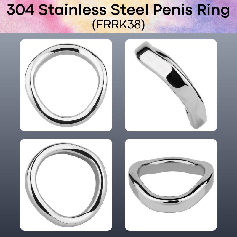Adult Toy: Men's 304 Stainless Steel Penis Ring (FRRK38)