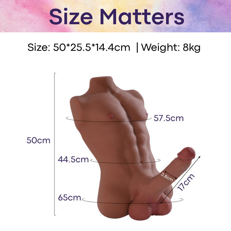Unisex Adult Toy: Men's Tanned Torso with Penis and Butt Hole (ZL1)