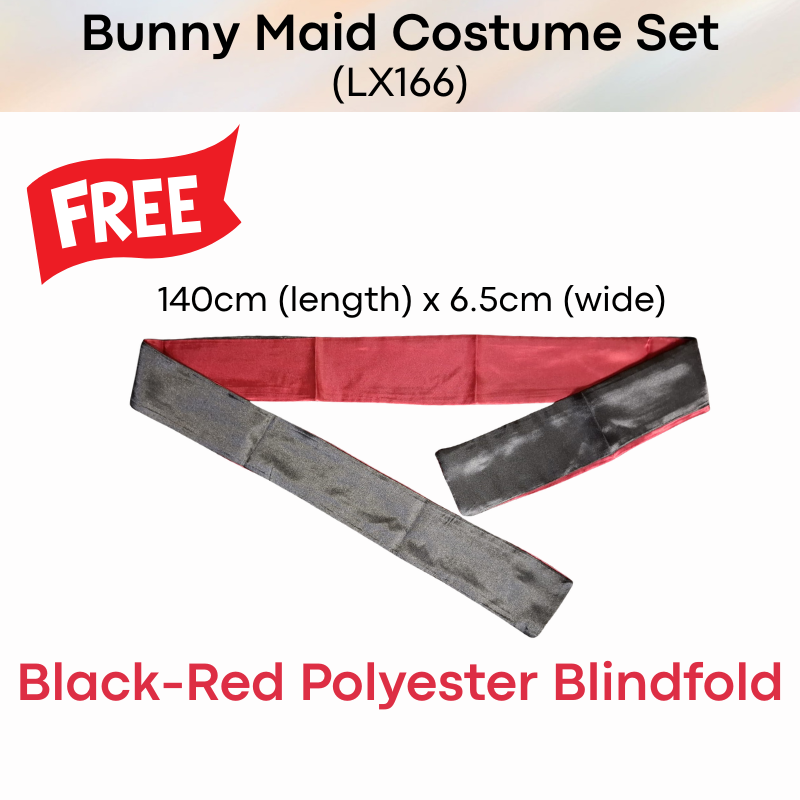 Unisex Underwear: Polyester Bunny Maid Crotchless Underwear Set (LX166)