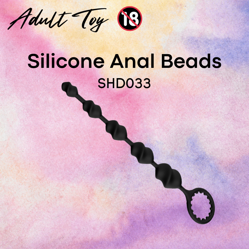 Adult Toy: Silicone Flexible Anal Spiral Bead with Pull Ring (SHD033)