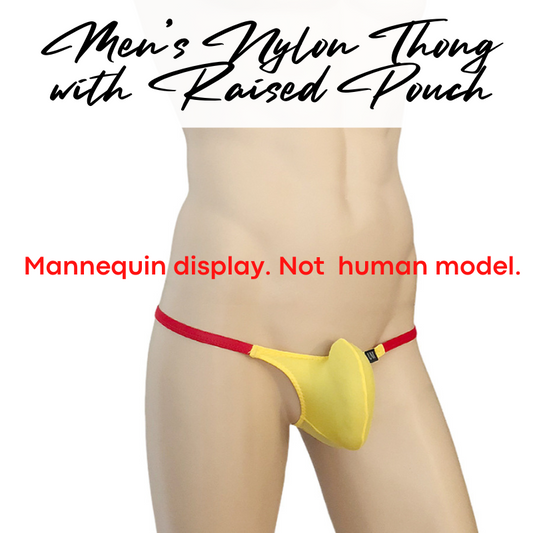 Men's Thong : Nylon Thong with Raised 3D Pouch (Under Moon UM0050)