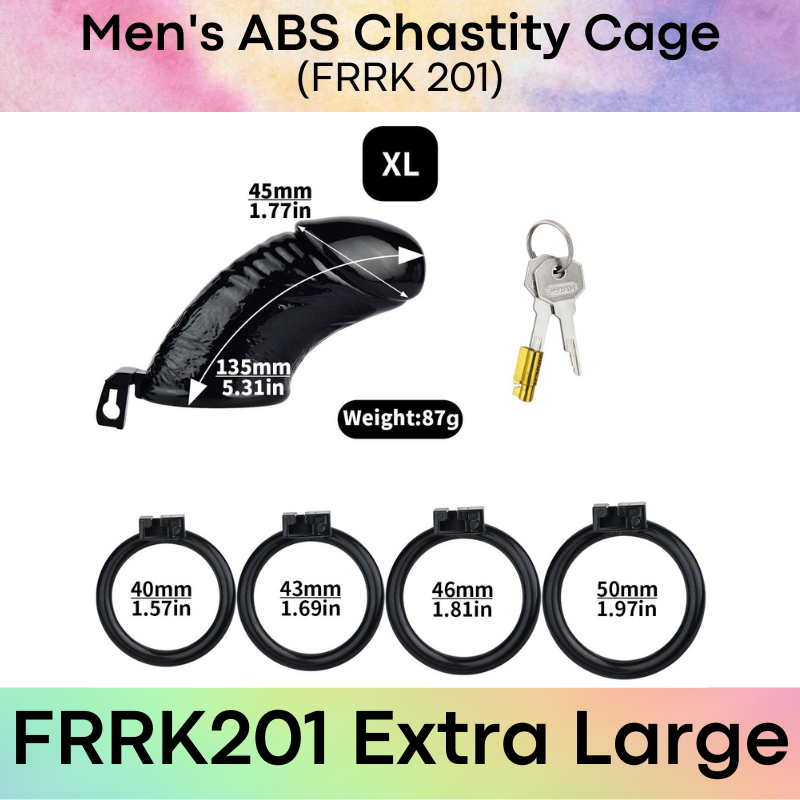 Adult Toy : Men's ABS Plastic Chastity Cage with Peehole (FRRK201)