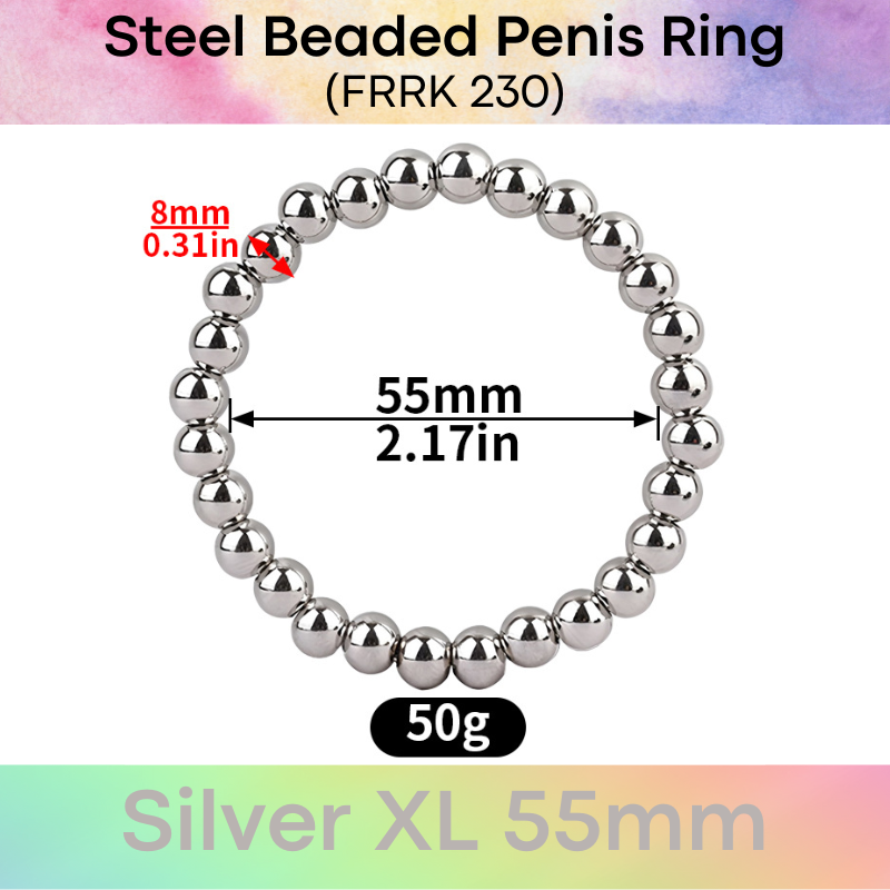 Adult Toy: Stainless Steel 304 Beaded Penis Ring (FRRK230)