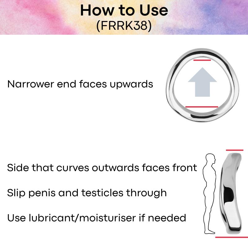 Adult Toy: Men's 304 Stainless Steel Penis Ring (FRRK38)
