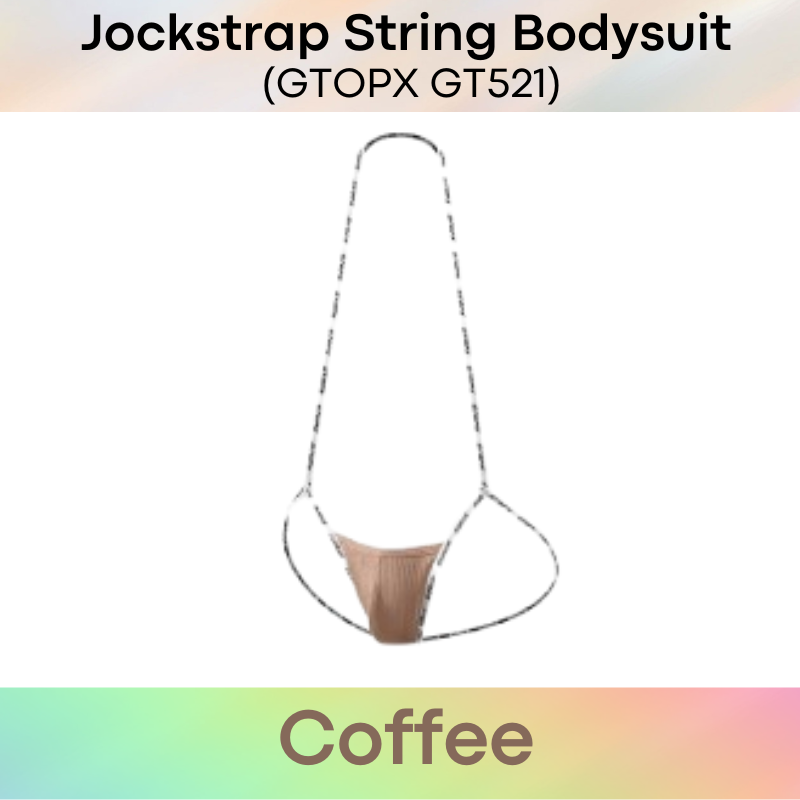 Men's Bodysuit: Regenerated Fibre String Jockstrap Bodysuit Underwear (GT521)