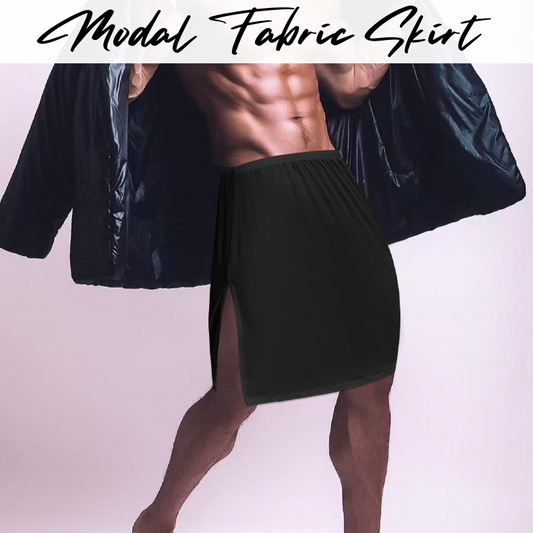 Men's Sleepwear: Modal Fabric Skirt with High Side Slit Opening (AD7370)