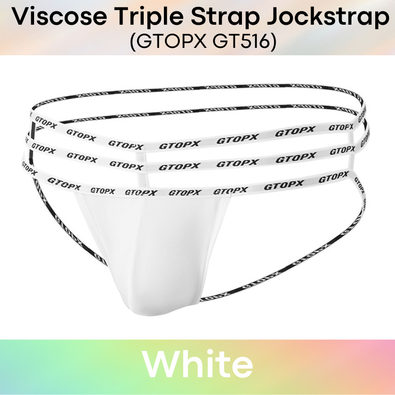 Men's Jockstrap: Viscose Jockstrap with Triple Strap Underwear (GT516)