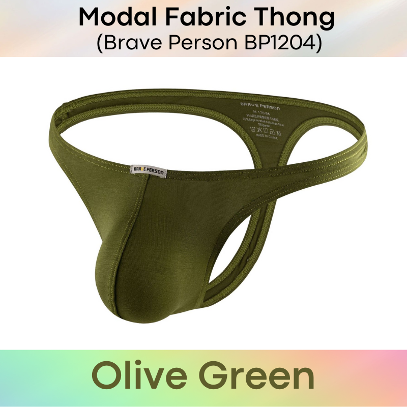 Men's Thong: Modal Fabric Low Waist Thong Underwear (BP1204)
