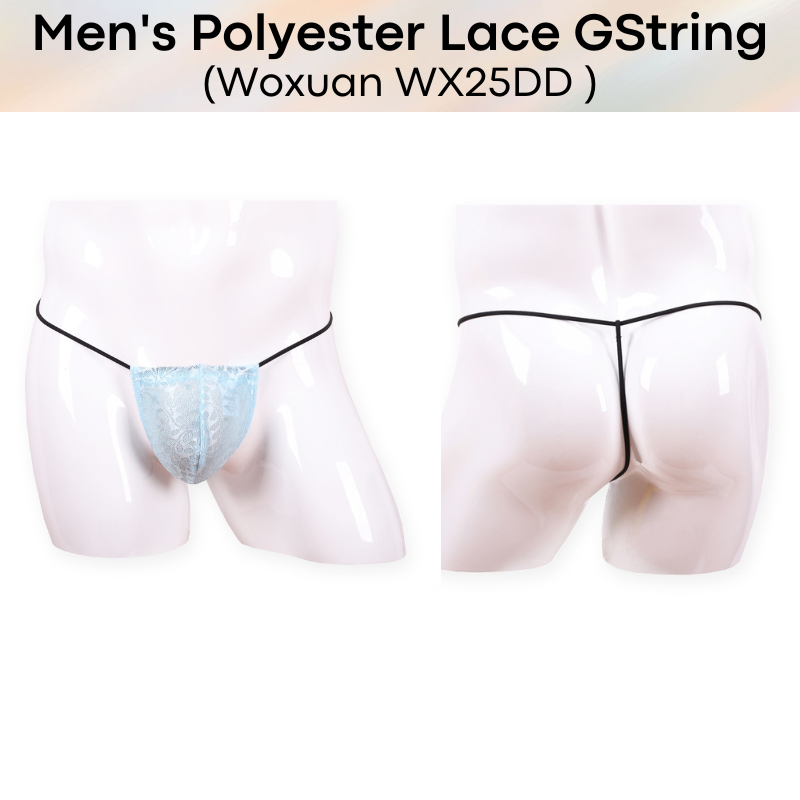 Men's GString : Polyester Lace GString (Woxuan WX25DD)