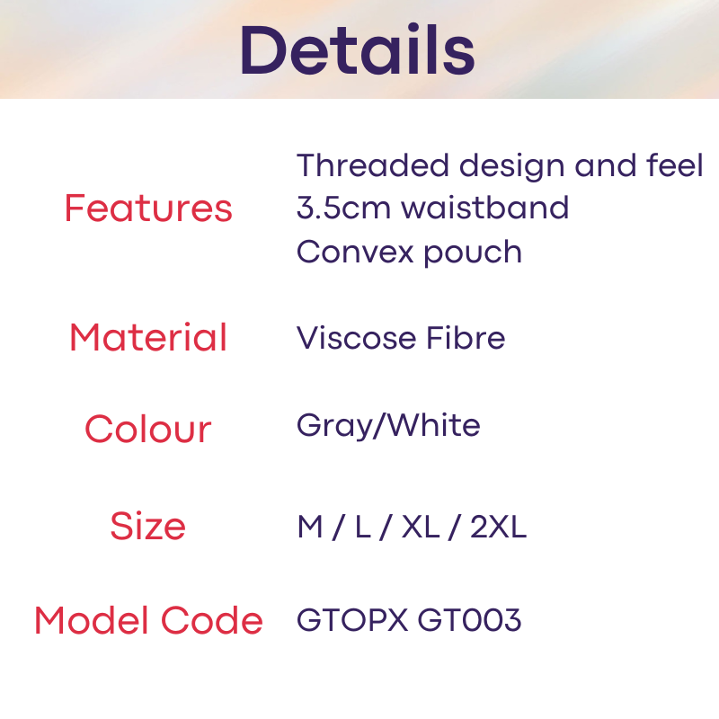 Men's Jockstrap: Viscose Fibre Threaded Jockstrap Underwear (GT003)