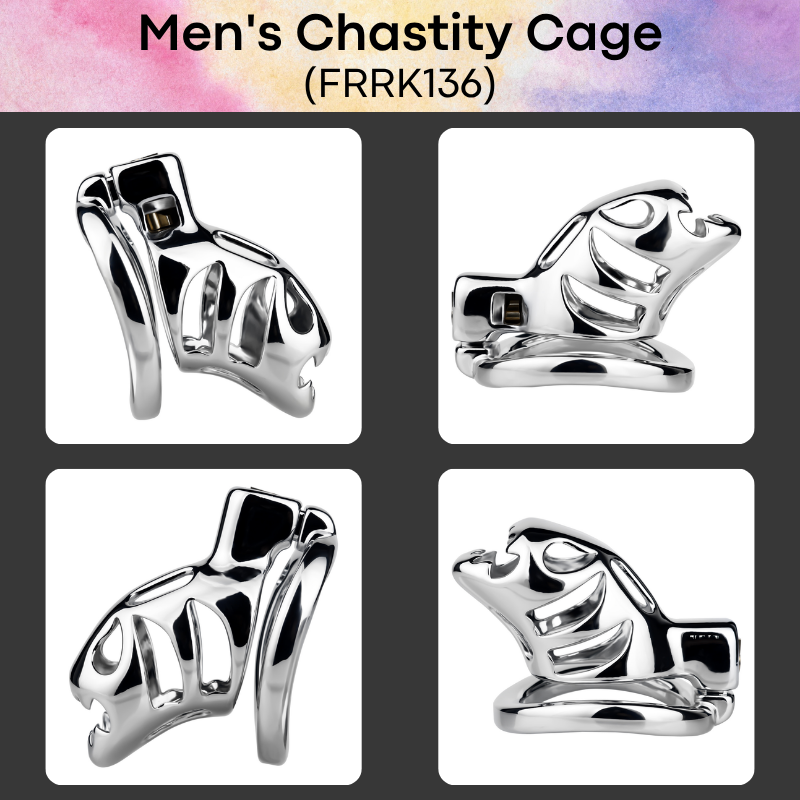 Adult Toy: Men's Aluminum Alloy Predator Chastity Cage (FRRK136)