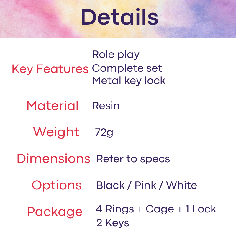 Adult Toy: Men's Resin Chastity Cage (FRRK270)