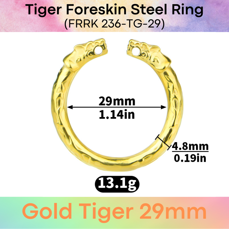 Adult Toy: Men's Foreskin Beast Design 304 Stainless Steel Ring (FRRK236/FRRK237)