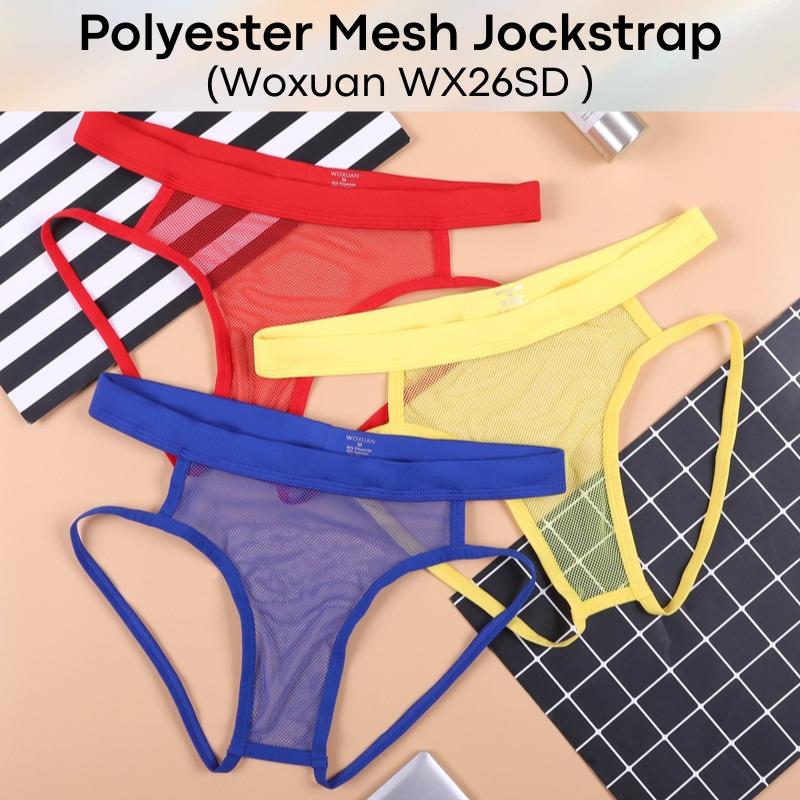 Men's Jockstrap : Polyester Mesh Jockstrap (Woxuan WX26SD)