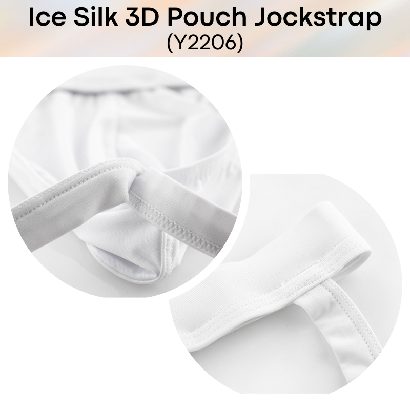 Men's Jockstrap : Nylon Ice Silk Jockstrap with 3D Pouch (Y2206)