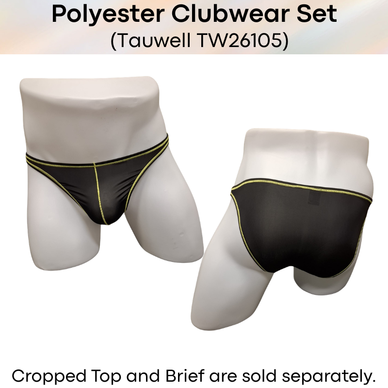 Lifestyle: Men's Polyester Cropped Top and Brief Underwear Clubwear Set (TW26704/TW26105)