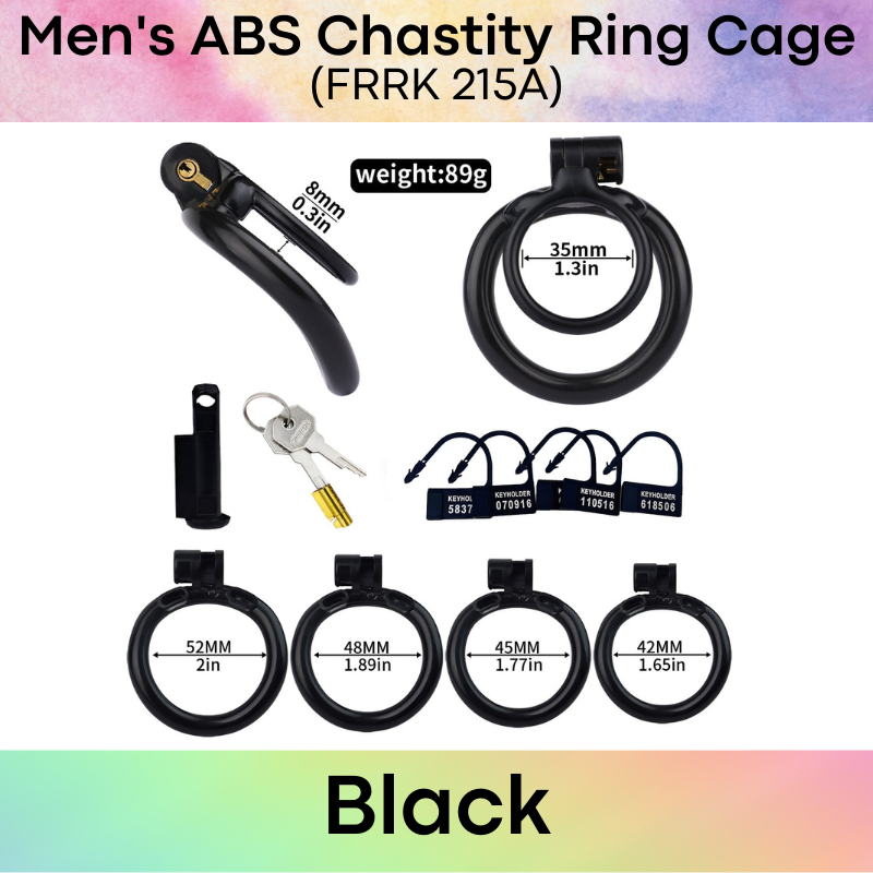 Adult Toy : Men's ABS Plastic Chastity Ring Cage (FRRK215A)