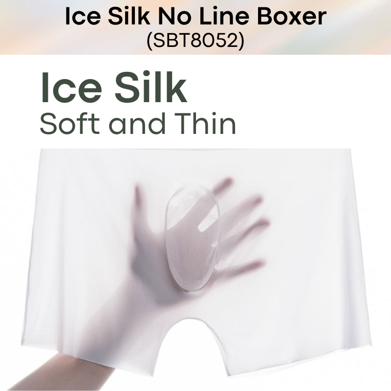 Men's Boxer: Nylon Ice Silk No Line Boxer Trunks Underwear (SBT8052)