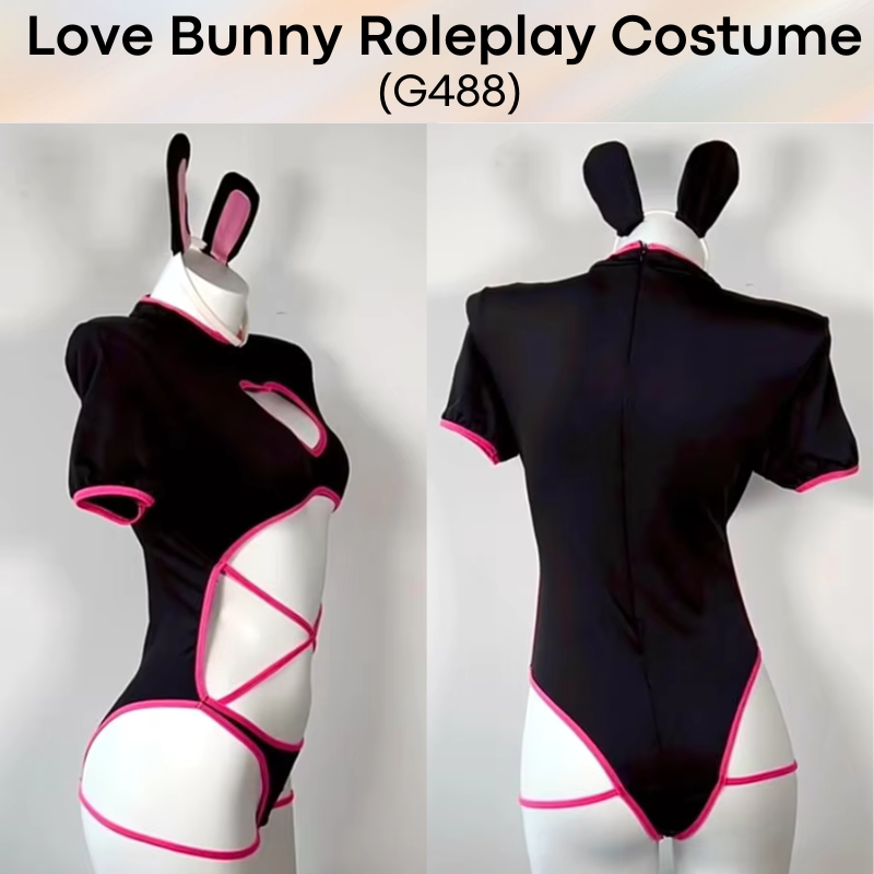 Men's Costume: Polyester Love Bunny Costume Underwear with Headband (G488)