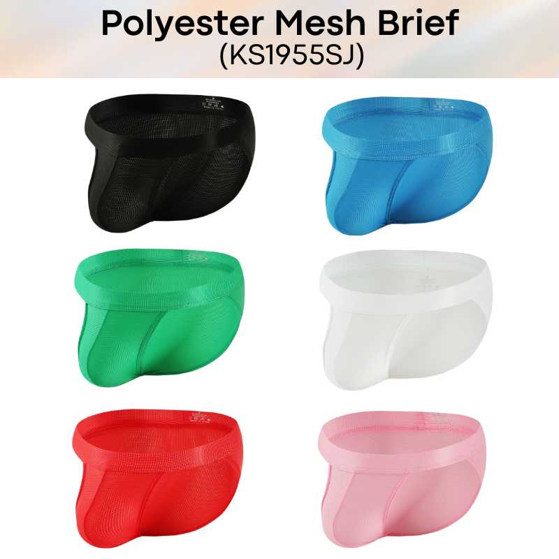 Men's Brief: Polyester Mesh Brief Underwear (KS1955SJ)