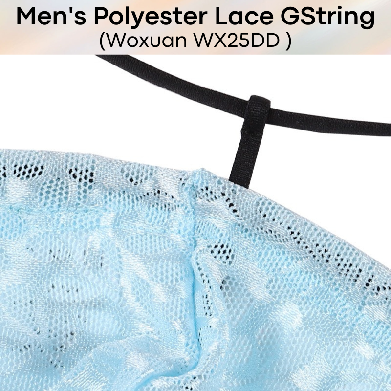 Men's GString : Polyester Lace GString (Woxuan WX25DD)