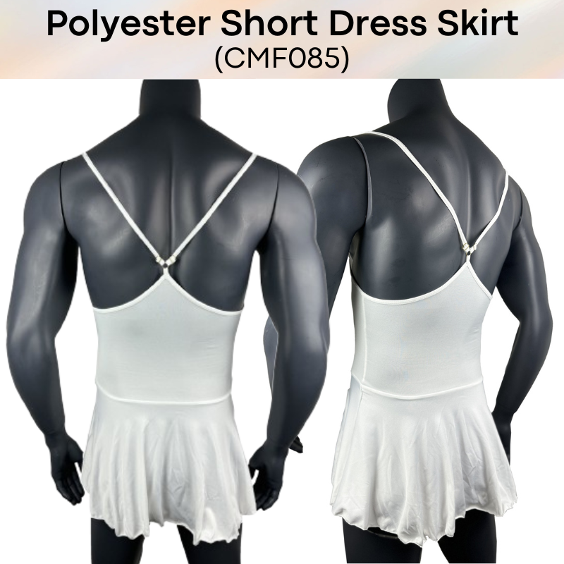 Dress: Men's Roleplay Polyester Short Dres Skirt with Adjustable Shoulder Strap (CMF085)