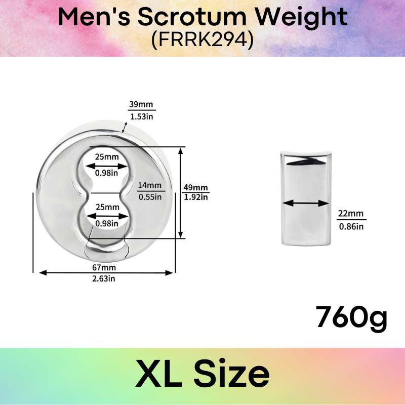 Adult Toy: Men's Stainless Steel 304 Scrotum Weight (FRRK294)