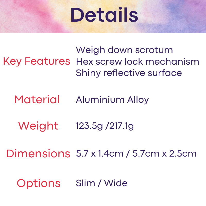 Adult Toy: Aluminium Alloy Scrotum Weight (A039)