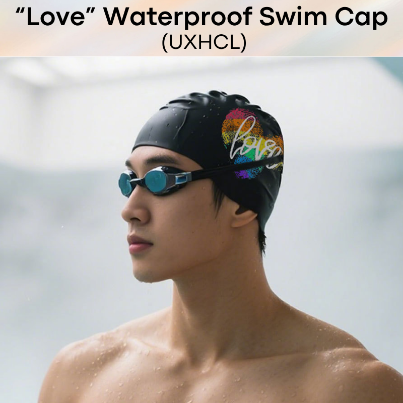 Lifestyle: Silicone Men's "Love Theme" Swimming Cap (UXHCL)