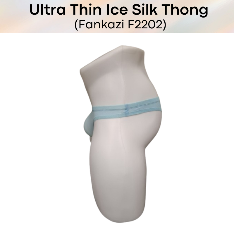 Men's Thong : Ice Silk Ultra Thin Underwear (Fankazi F2202)