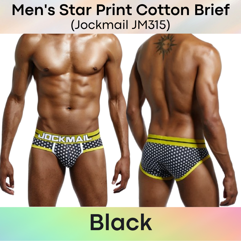 Men's Brief : Star Print Cotton Brief (Jockmail JM315)