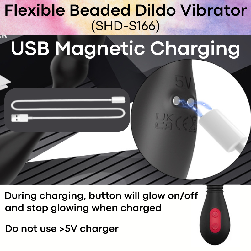Adult Toy: Flexible and Soft Beaded Dildo Vibrator For Him/Her (SHD-S166)