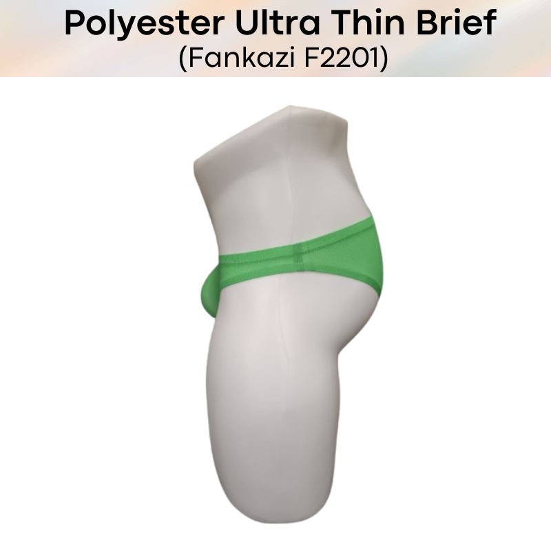 Men's Brief: Polyester Ice Silk Ultra Thin No Line Brief Underwear Underwear (F2201)