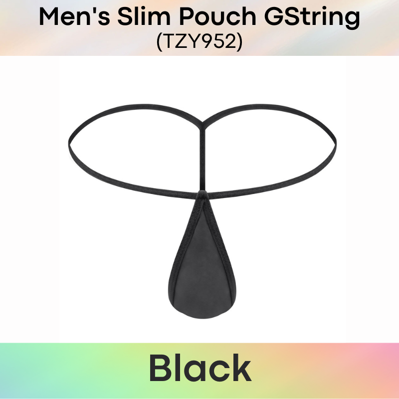 Men's GString : Ice Silk Slim Pouch GString Underwear (TZY952)