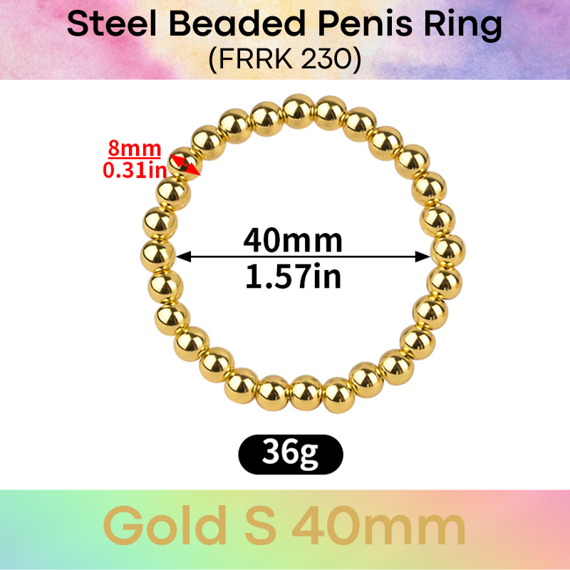 Adult Toy: Stainless Steel 304 Beaded Penis Ring (FRRK230)
