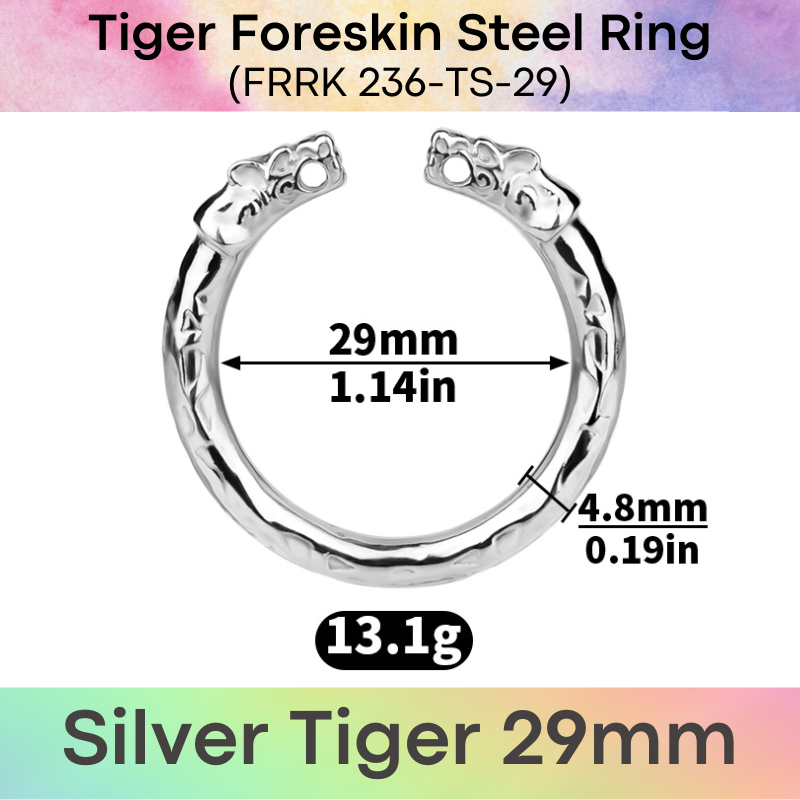 Adult Toy: Men's Foreskin Beast Design 304 Stainless Steel Ring (FRRK236/FRRK237)
