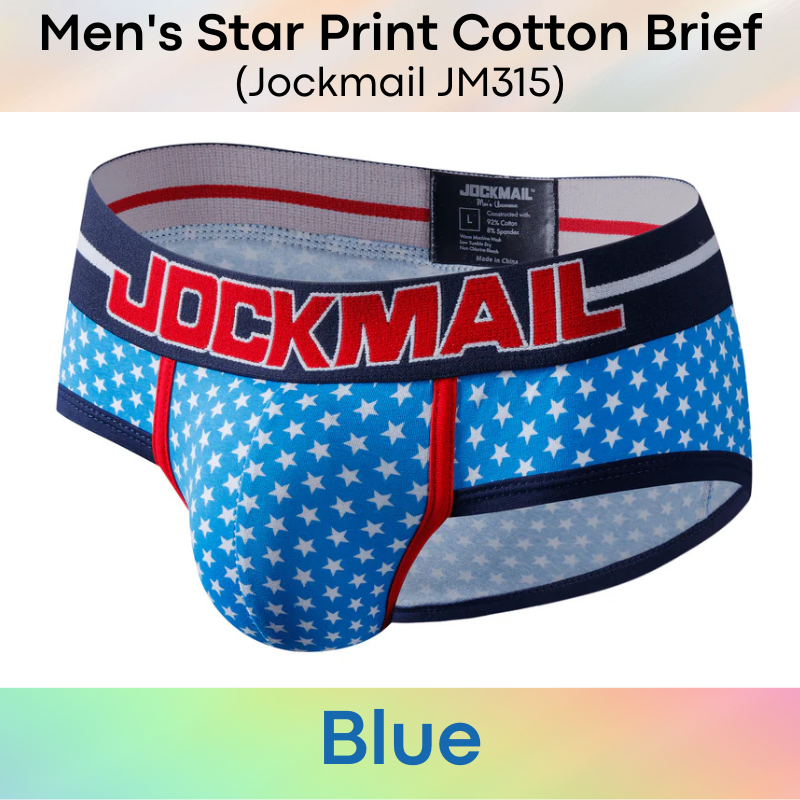 Men's Brief : Star Print Cotton Brief (Jockmail JM315)