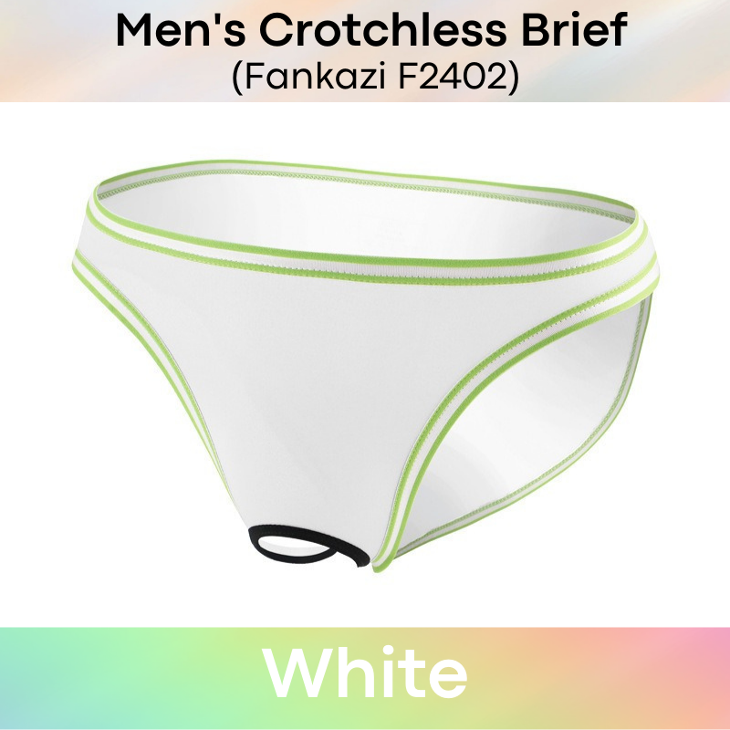 Men's Brief : Crotchless Full Back Underwear (Fankazi F2402)