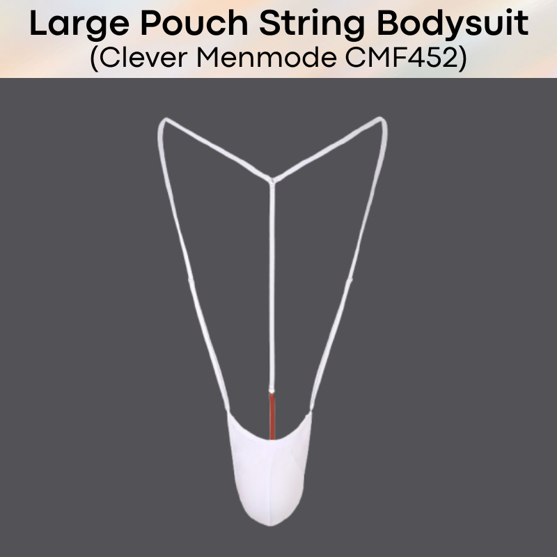 Men's Bodysuit: Large Pouch Adjustable String Bodysuit with GString Underwear (CMF452)