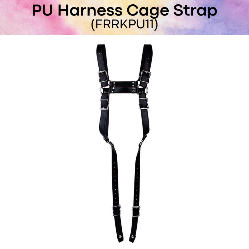 Adult Toy: PU Leather Harness Body Strap for Penis Ring or Chastity Cage Ring (FRRKPU11)