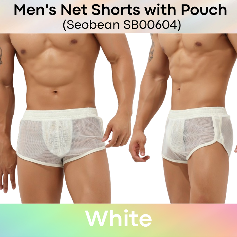 Men's Shorts : Net Shorts with Built-In Pouch (SB00604)