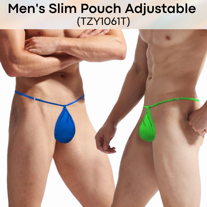 Men's GString : Slim Pouch with Adjustable Strap GString Underwear  (TZY1061T)