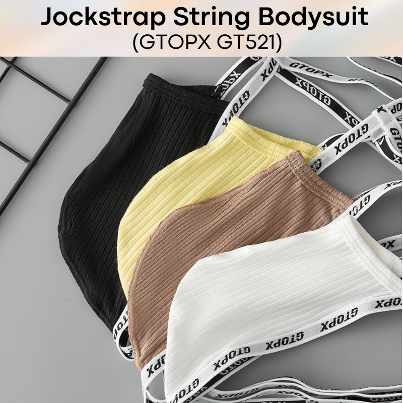 Men's Bodysuit: Regenerated Fibre String Jockstrap Bodysuit Underwear (GT521)